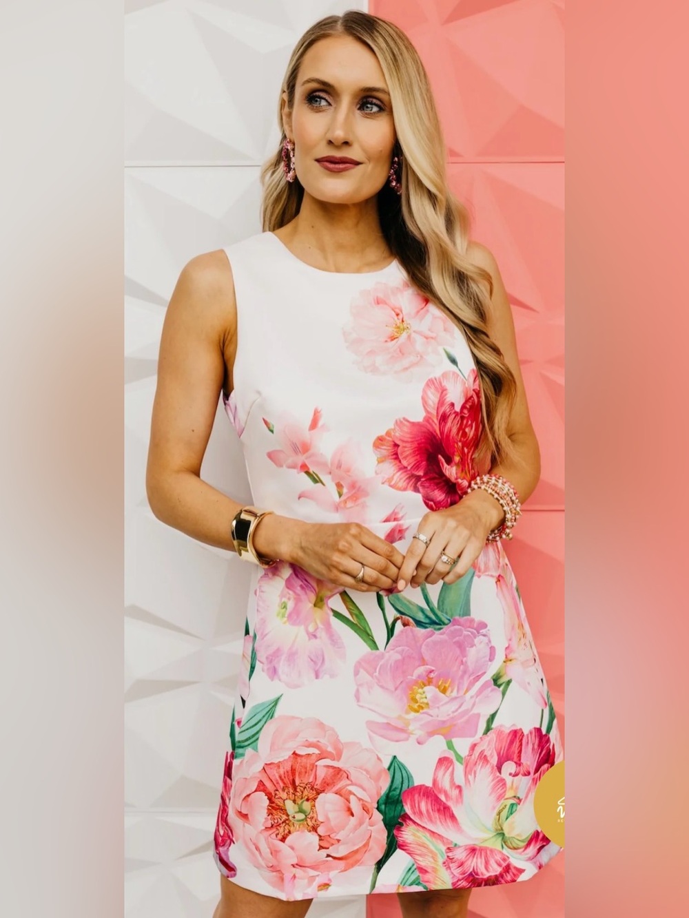 INA Floral Bow Back Mini Dress